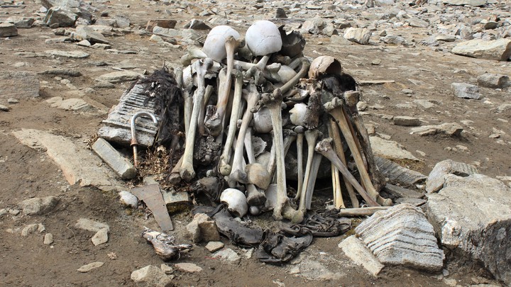 Skeletons near roopkund lake
